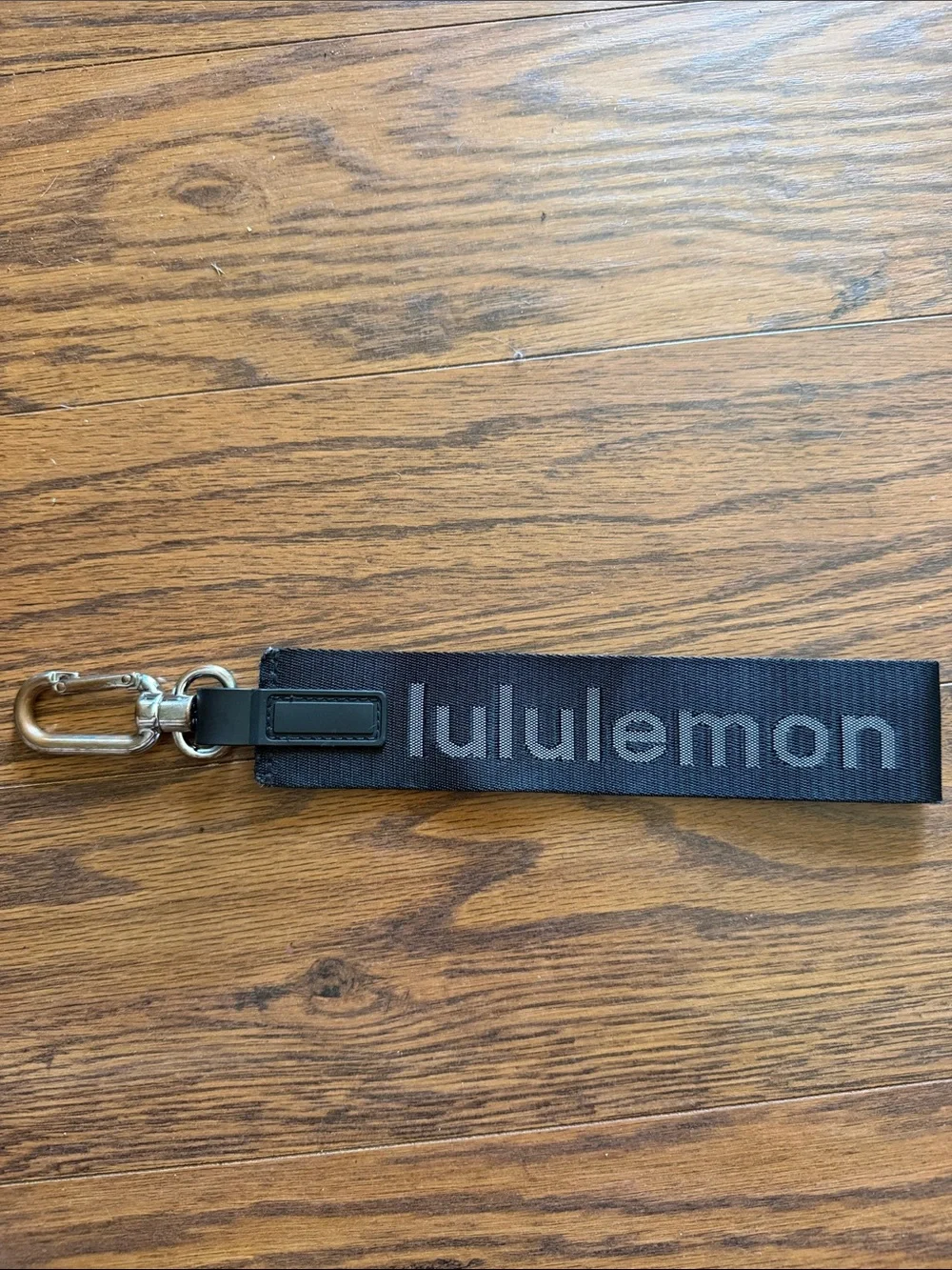 Lululemon Black Logo Strap with Silver Hardware